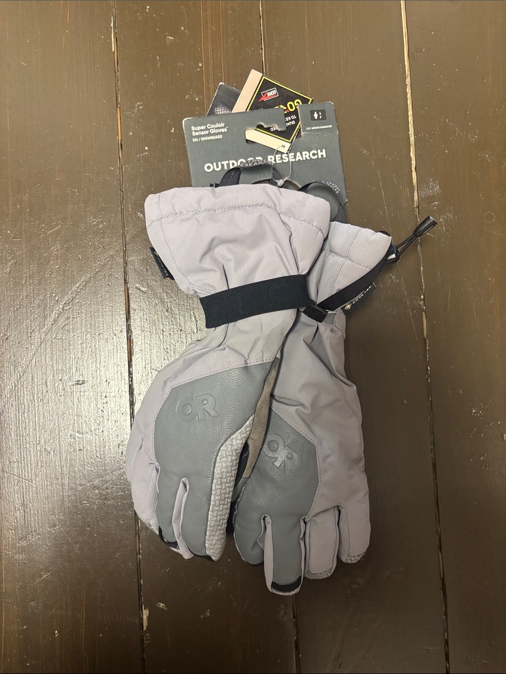 Outdoor Research women’s super couloir sensor gloves light pewter size small
